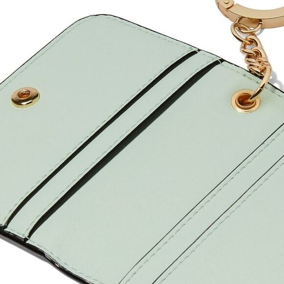 Victoria Secret Foldable Card Case Neon Croc colorblock - Picture 2 of 3